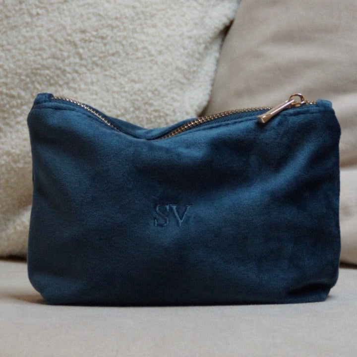 Kosmetiktasche "Velvet" S blau