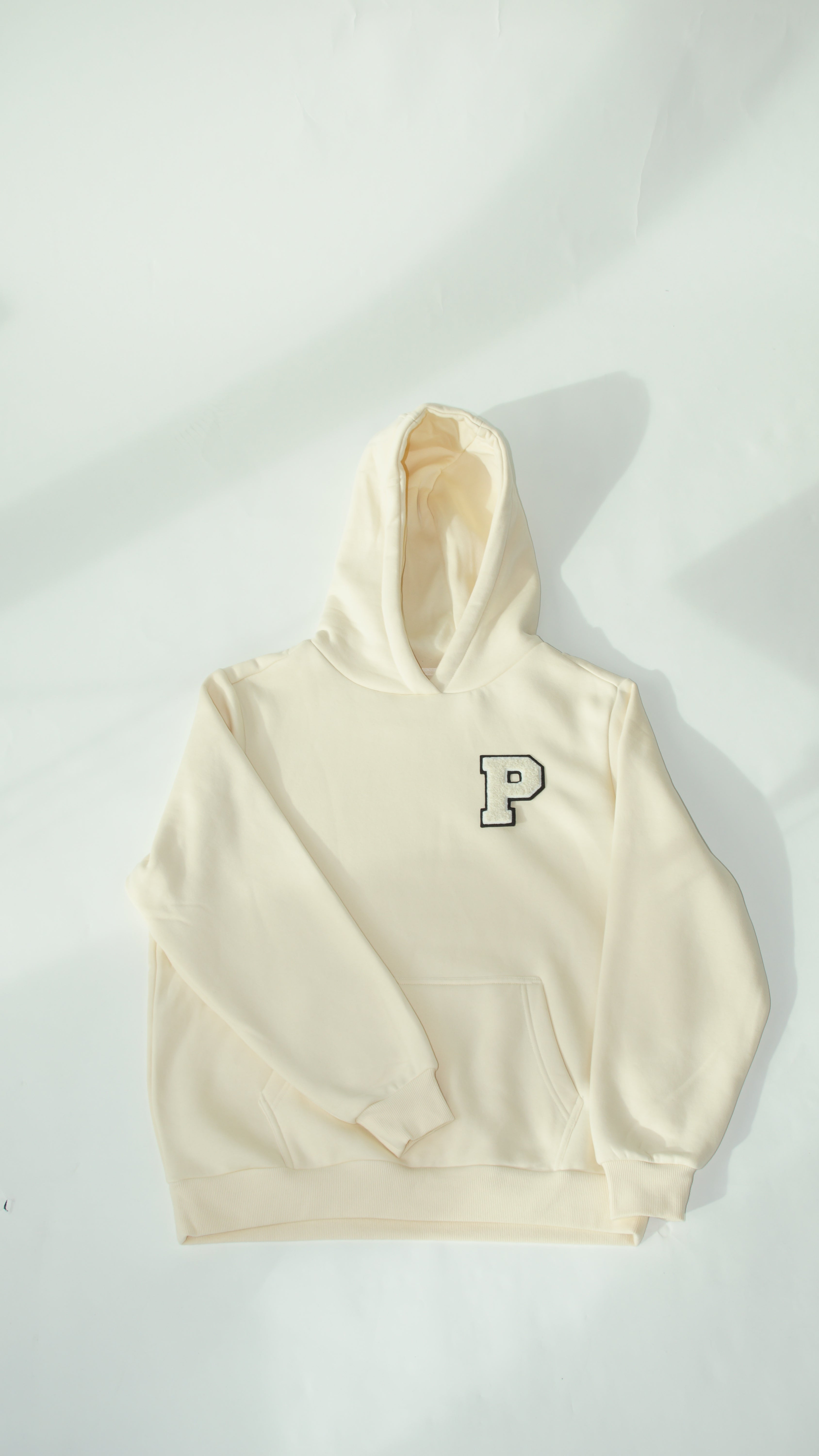 Patch Hoodie beige