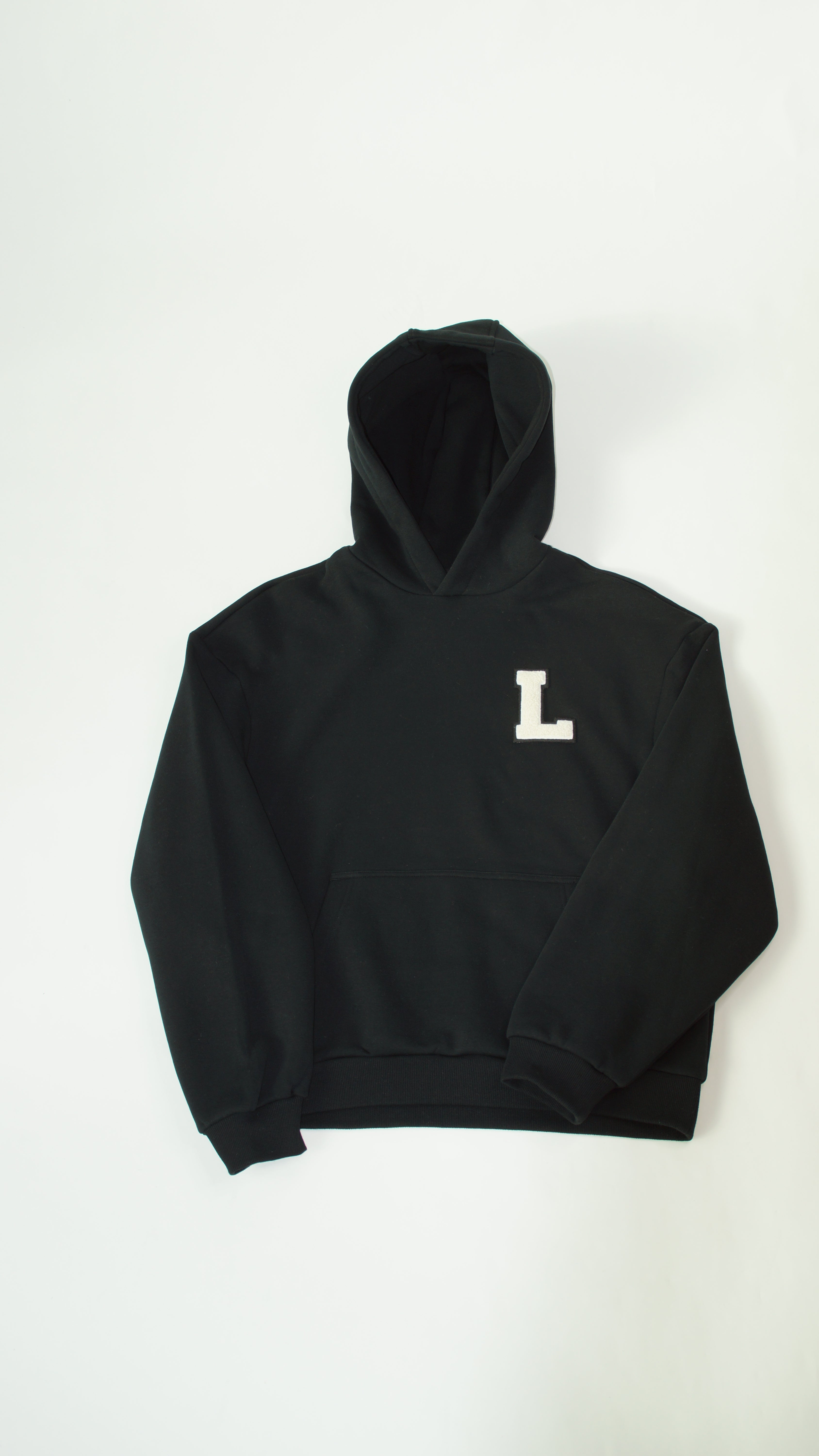 Patch Hoodie schwarz